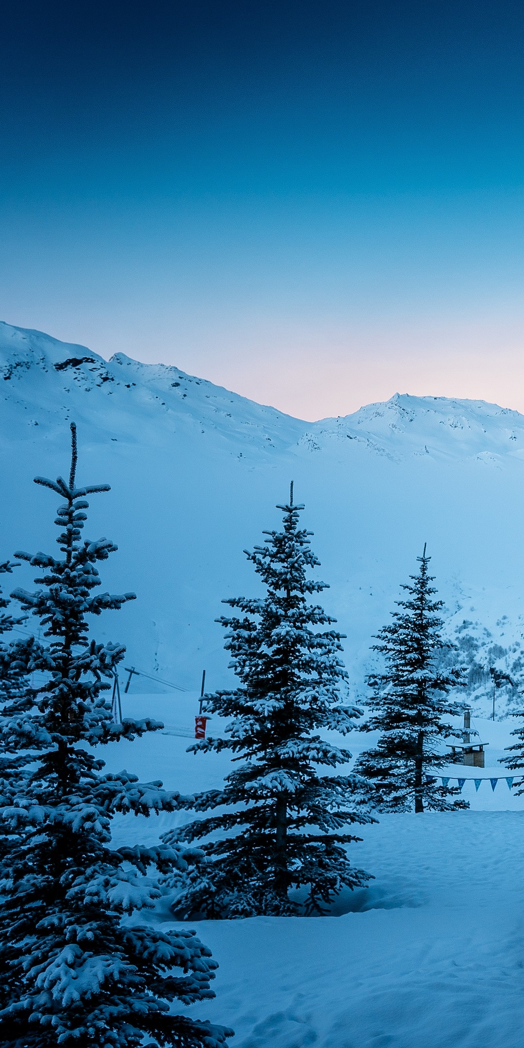 雪山风景竖屏2160×1080壁纸