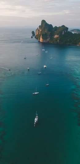 风景手机壁纸 - 蓝色平静的海面