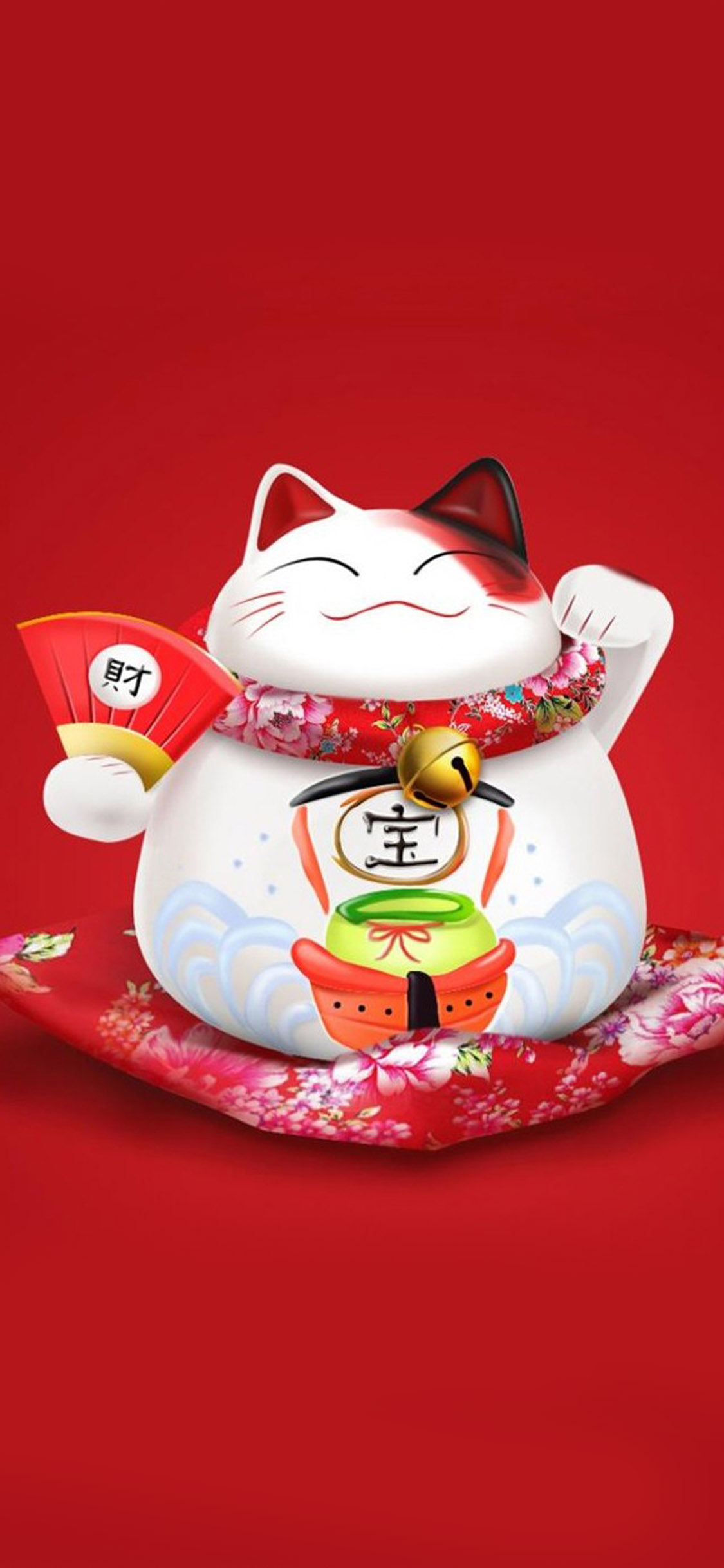 iPhone XS Max, iPhone XS, iPhone X, iPhone XR手机壁纸-招财猫