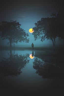深夜独立骑车
