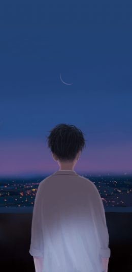 晚风男蓝