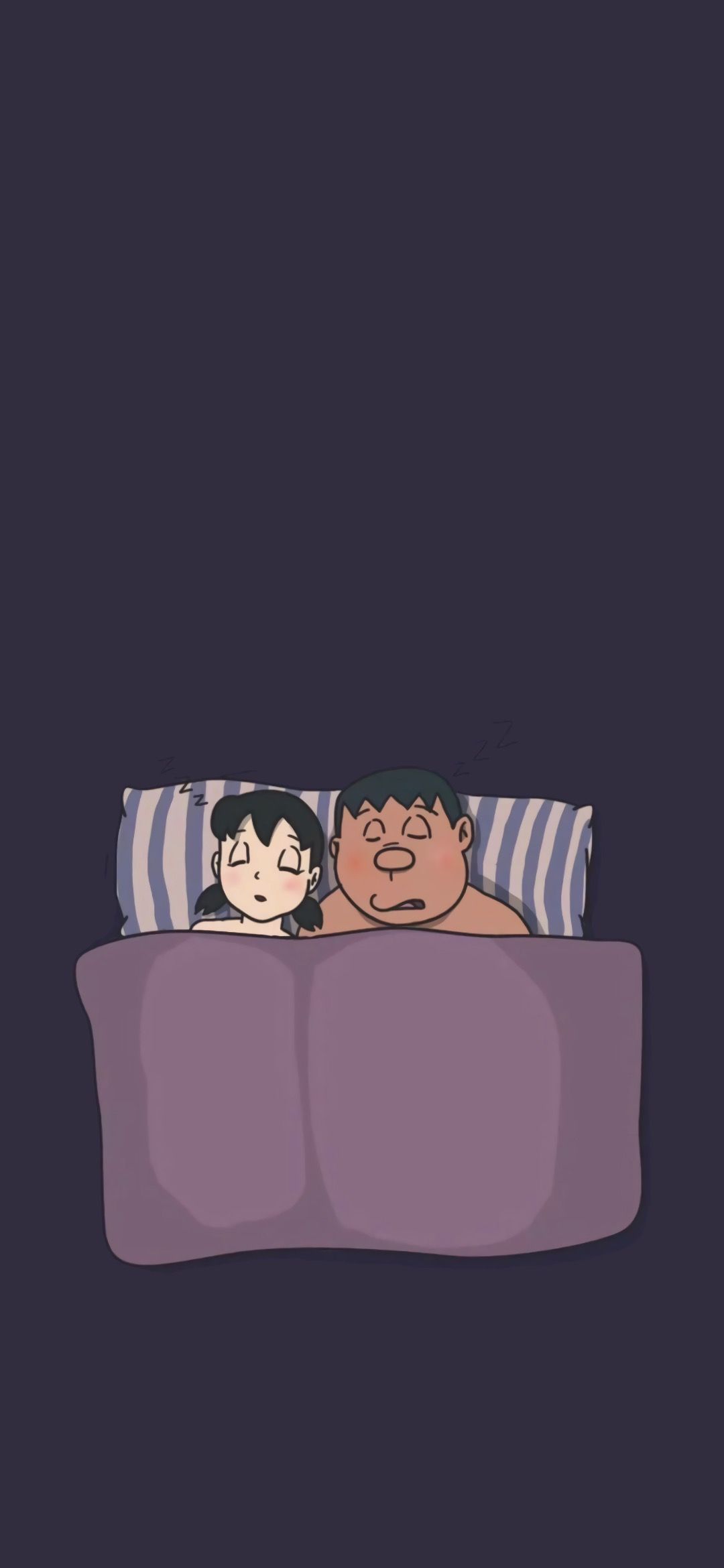 静香和胖虎睡一起手机壁纸