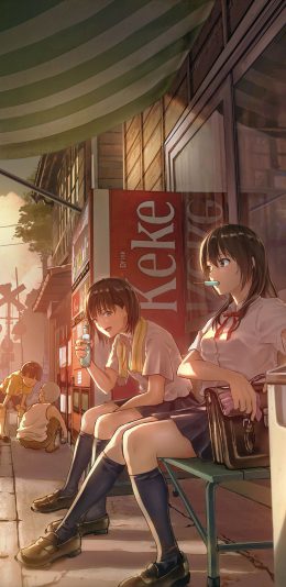 动漫学生手机壁纸