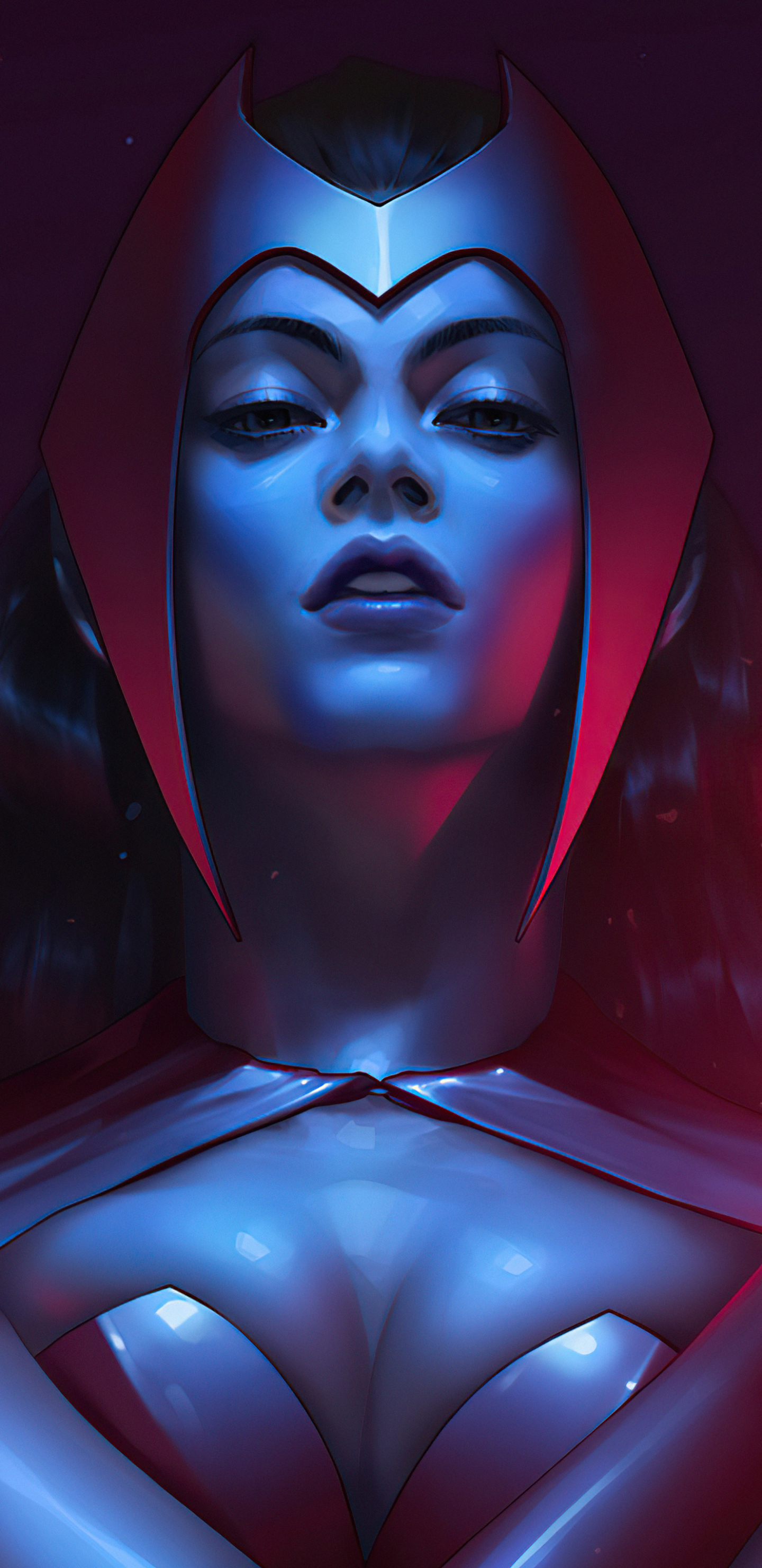 绯红女巫（Scarlet Witch）漫威漫画 超级英雄《X战警》 (1440×2960) 手机壁纸