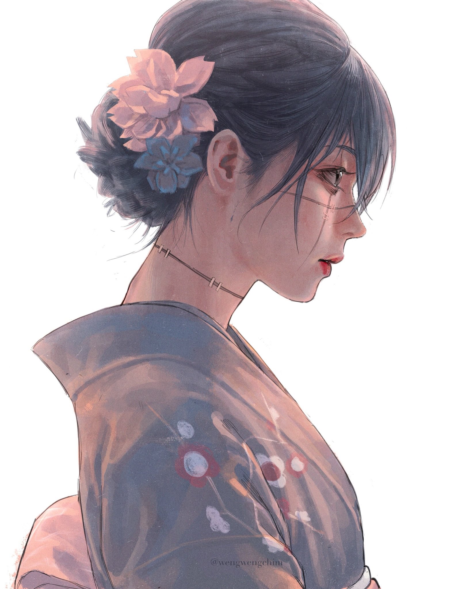 穿日本和服的动漫美女