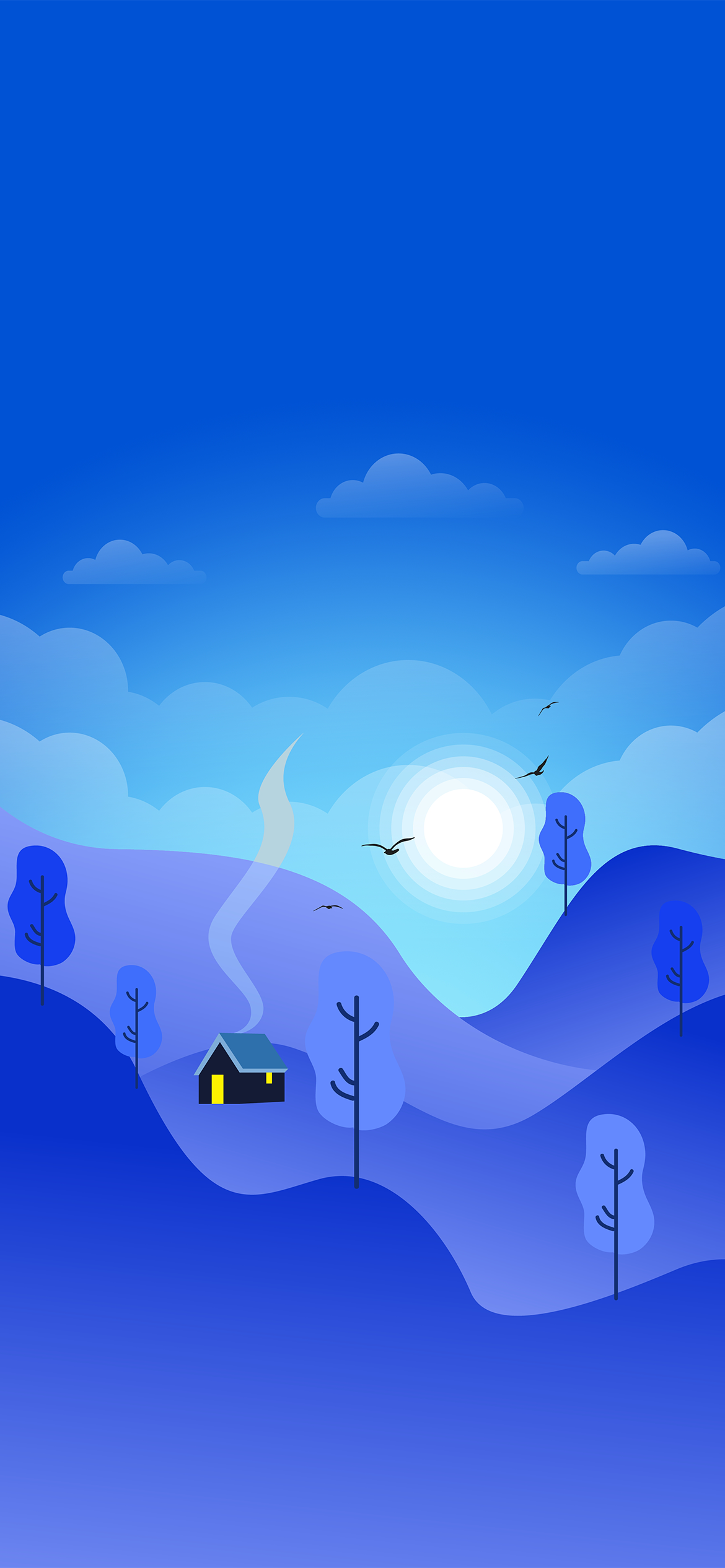 [每月精选壁纸] 第六张：简约蓝色壁纸