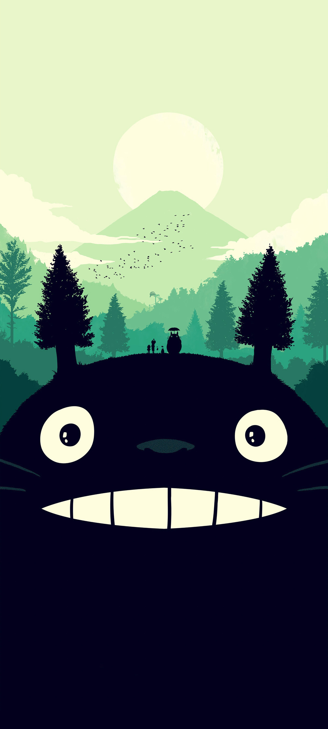 龙猫全面屏高清手机壁纸图片