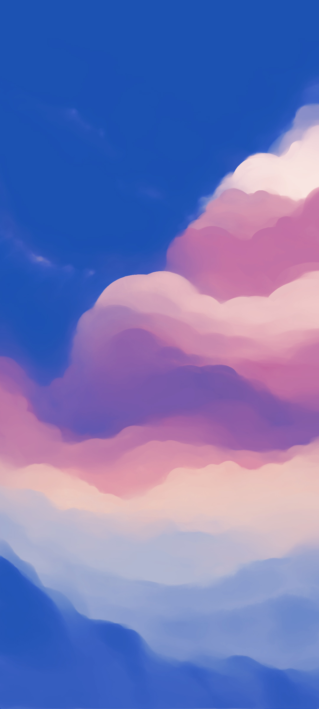 蓝色天空 设计简约风景手机壁纸