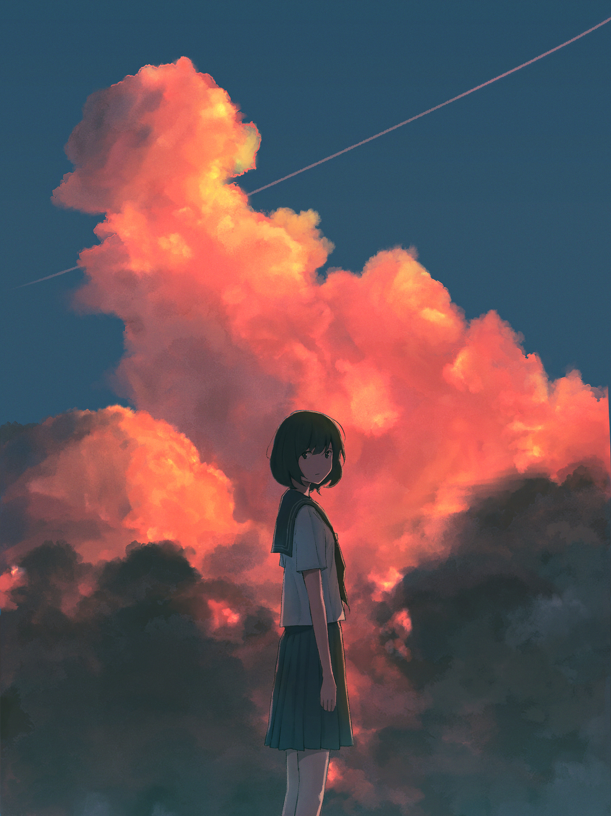【夏日与黄昏】唯美画风的二次元动漫风景壁纸