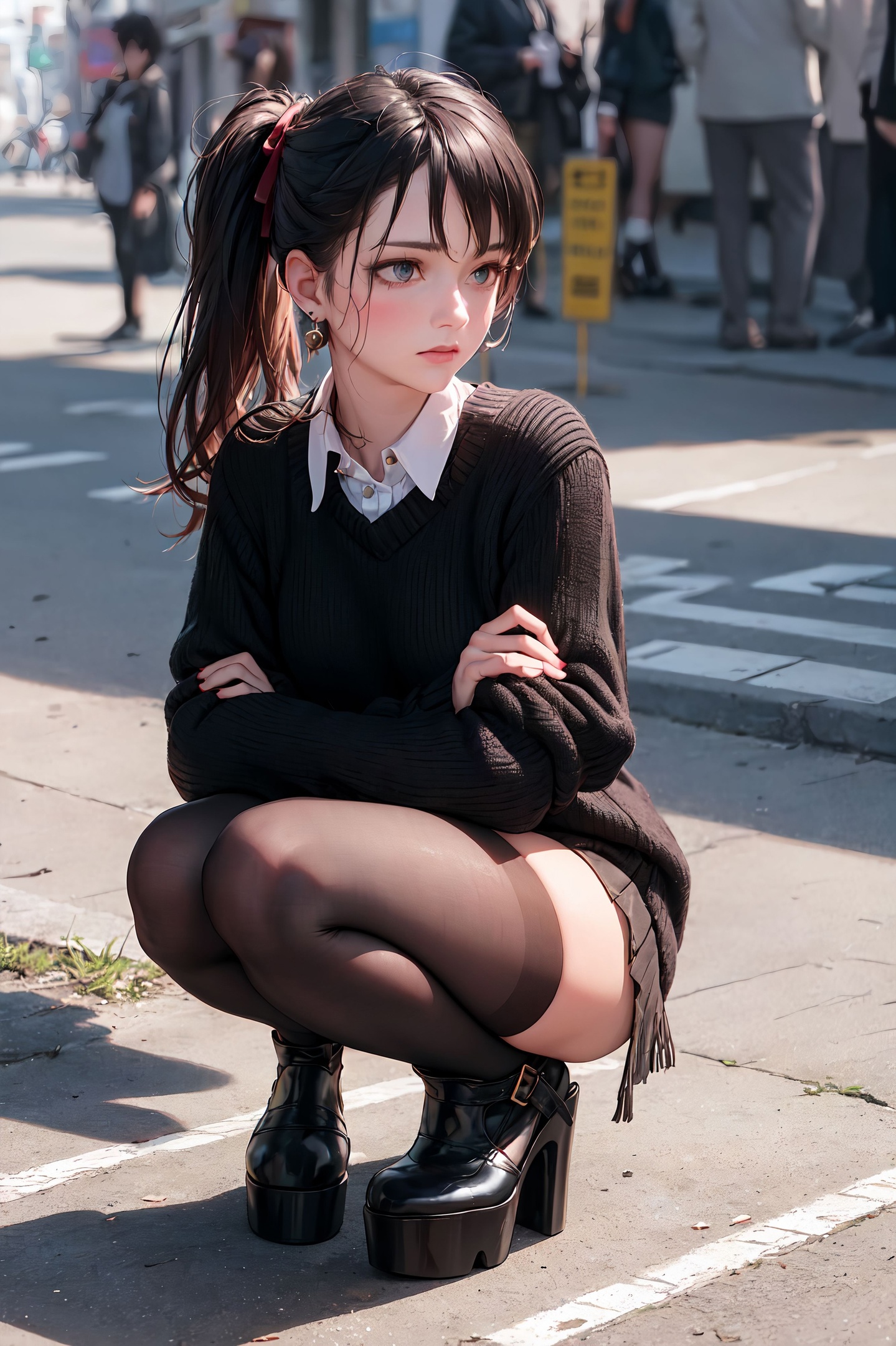 动漫萝莉 站在街头