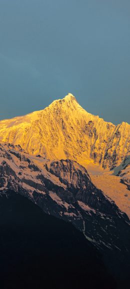 日落金山风景手机壁纸