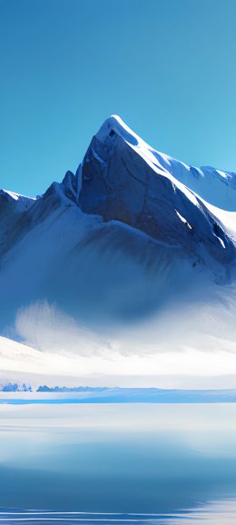 原创 雪山风景 湖水 手机壁纸