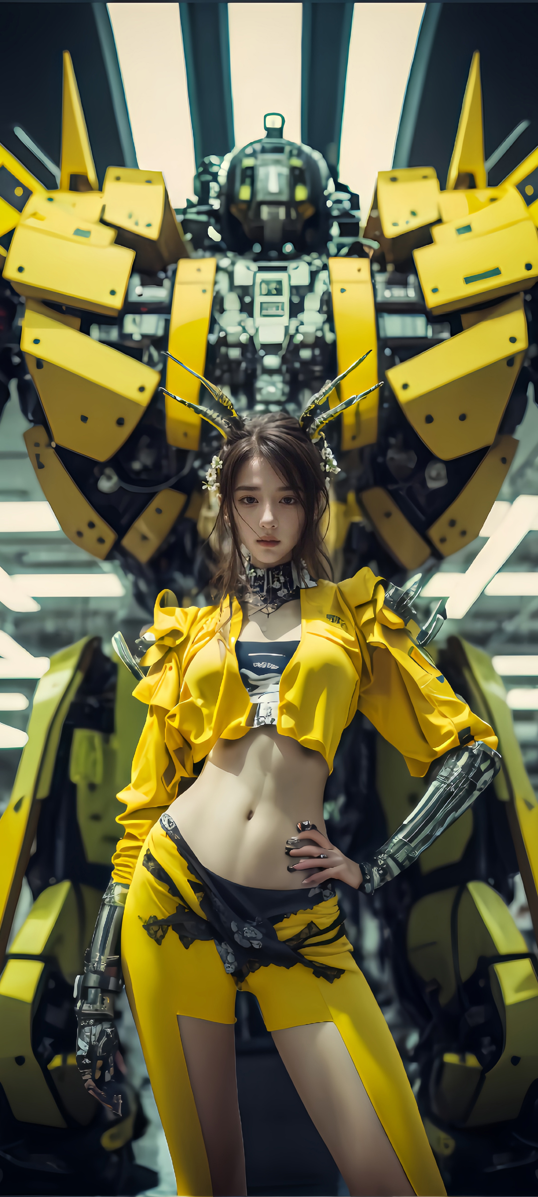 机甲女孩全屏手机壁纸
