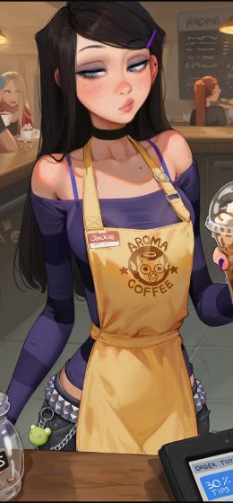 喝奶茶吗？ 动漫AI手机壁纸