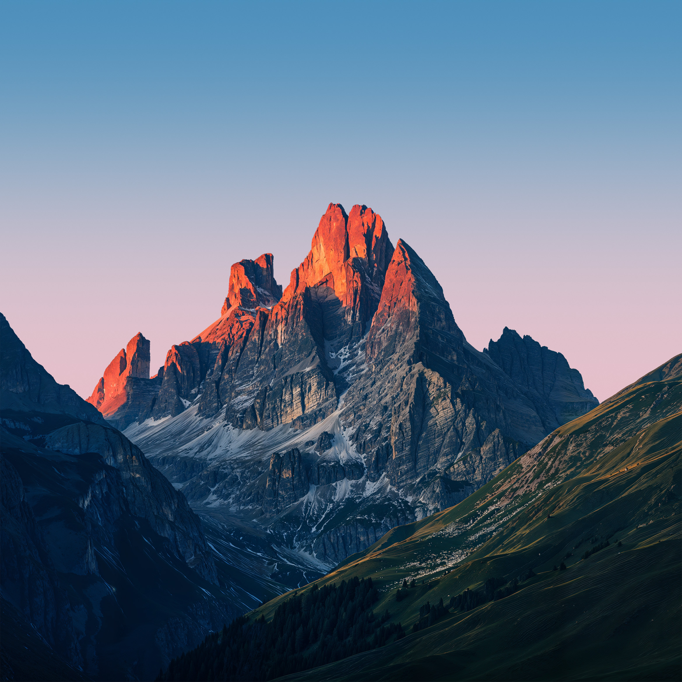 日照金山 风景壁纸