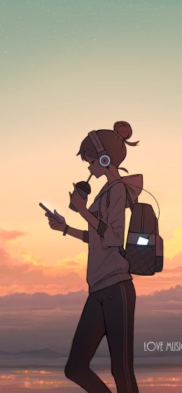 动漫｜动漫女孩｜日落