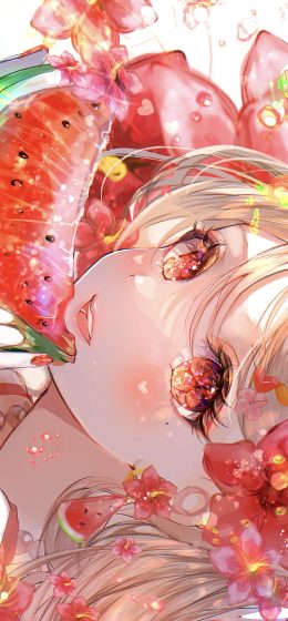 红眼睛｜看着观众｜西瓜