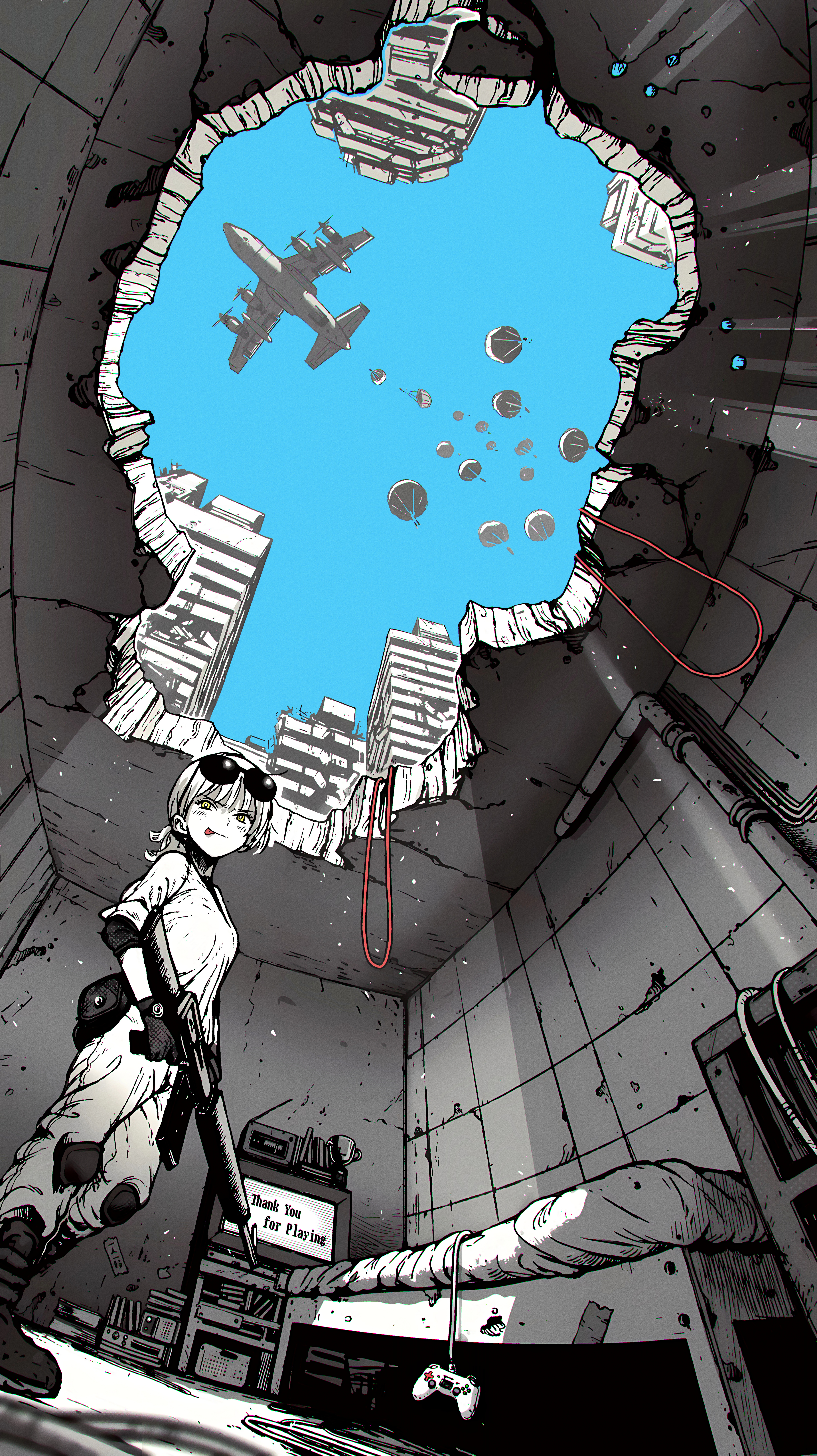 黄眼睛｜带枪的女孩｜动漫女孩