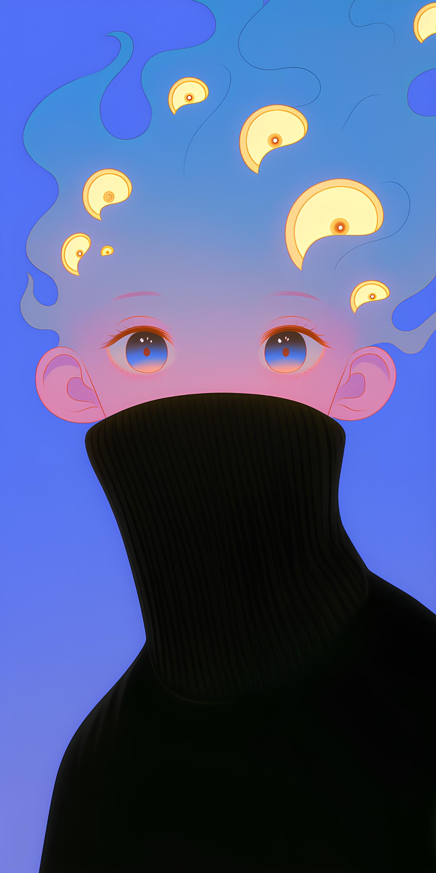 肖像｜数字艺术｜蓝色