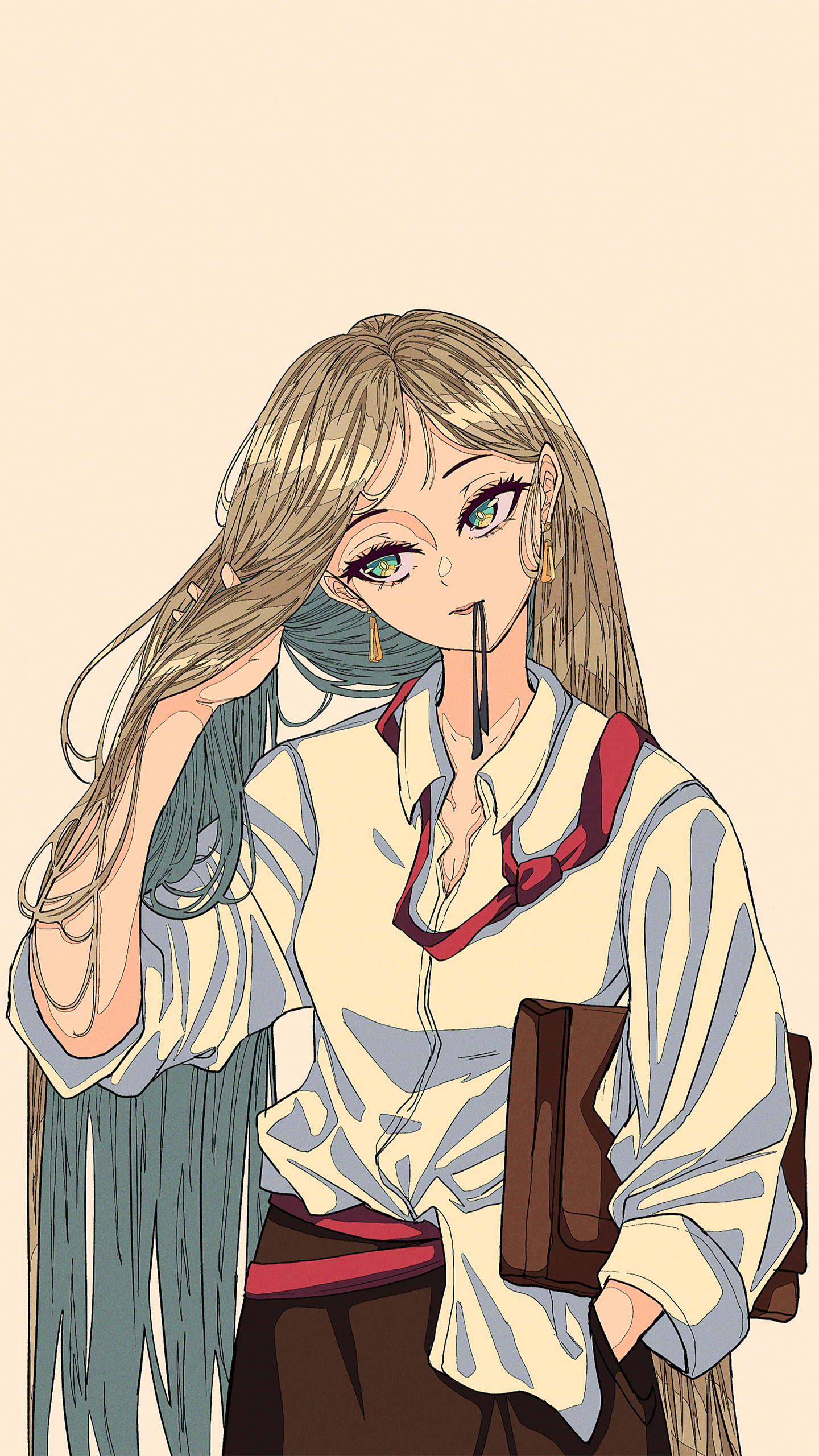 动漫女孩｜头部倾斜｜动漫