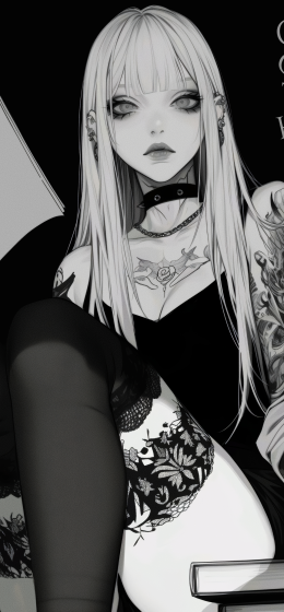 哥特｜单色｜纵向显示