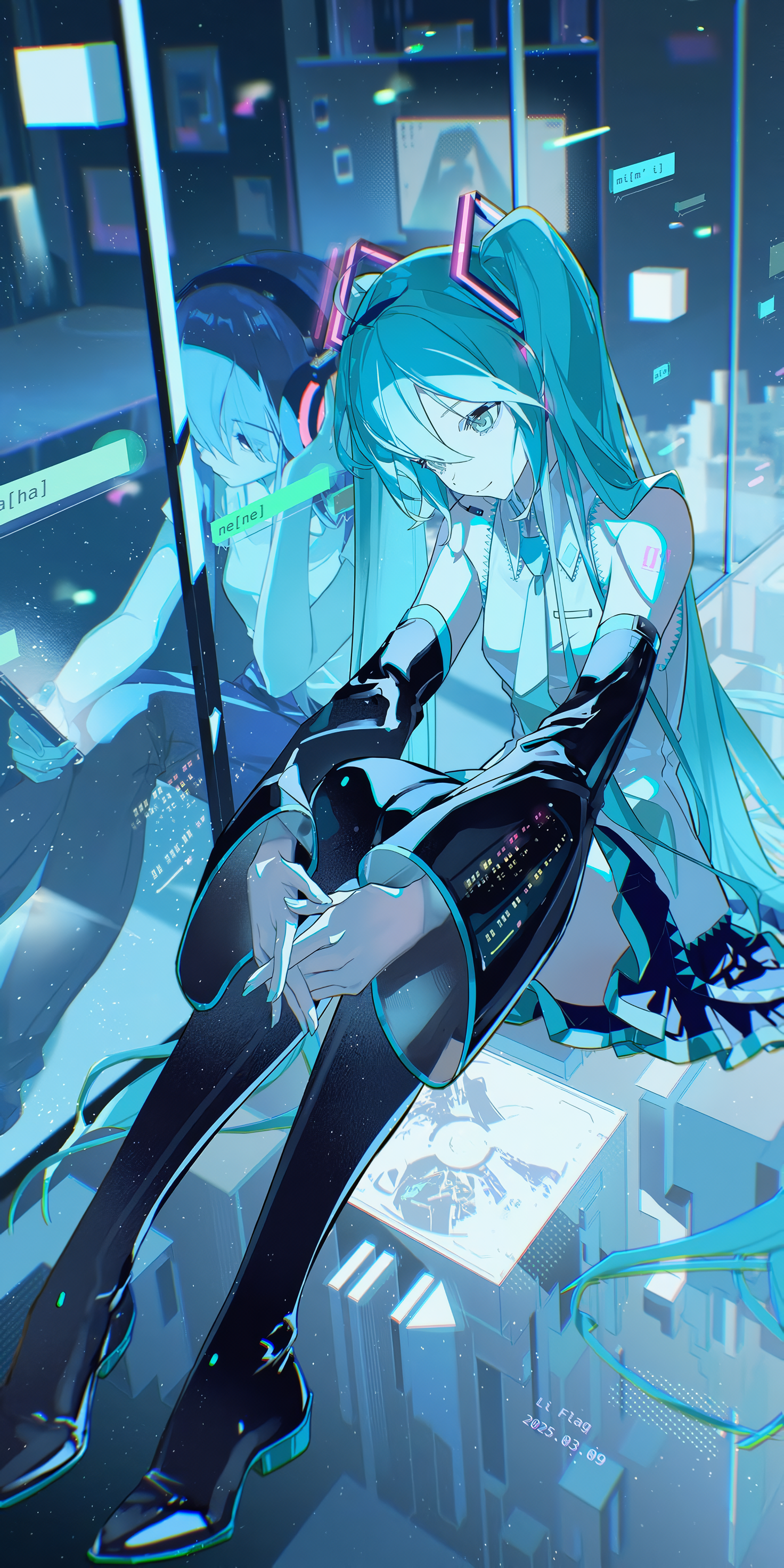 初音未来｜青色｜数字艺术