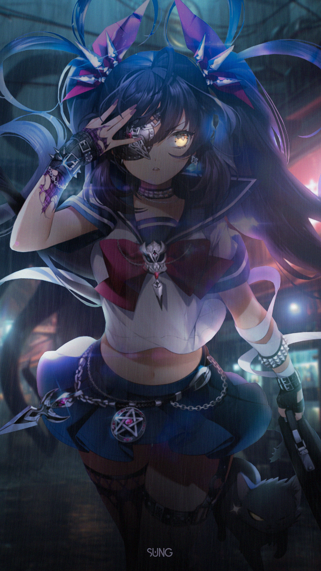 动漫｜蓝色｜动漫女孩