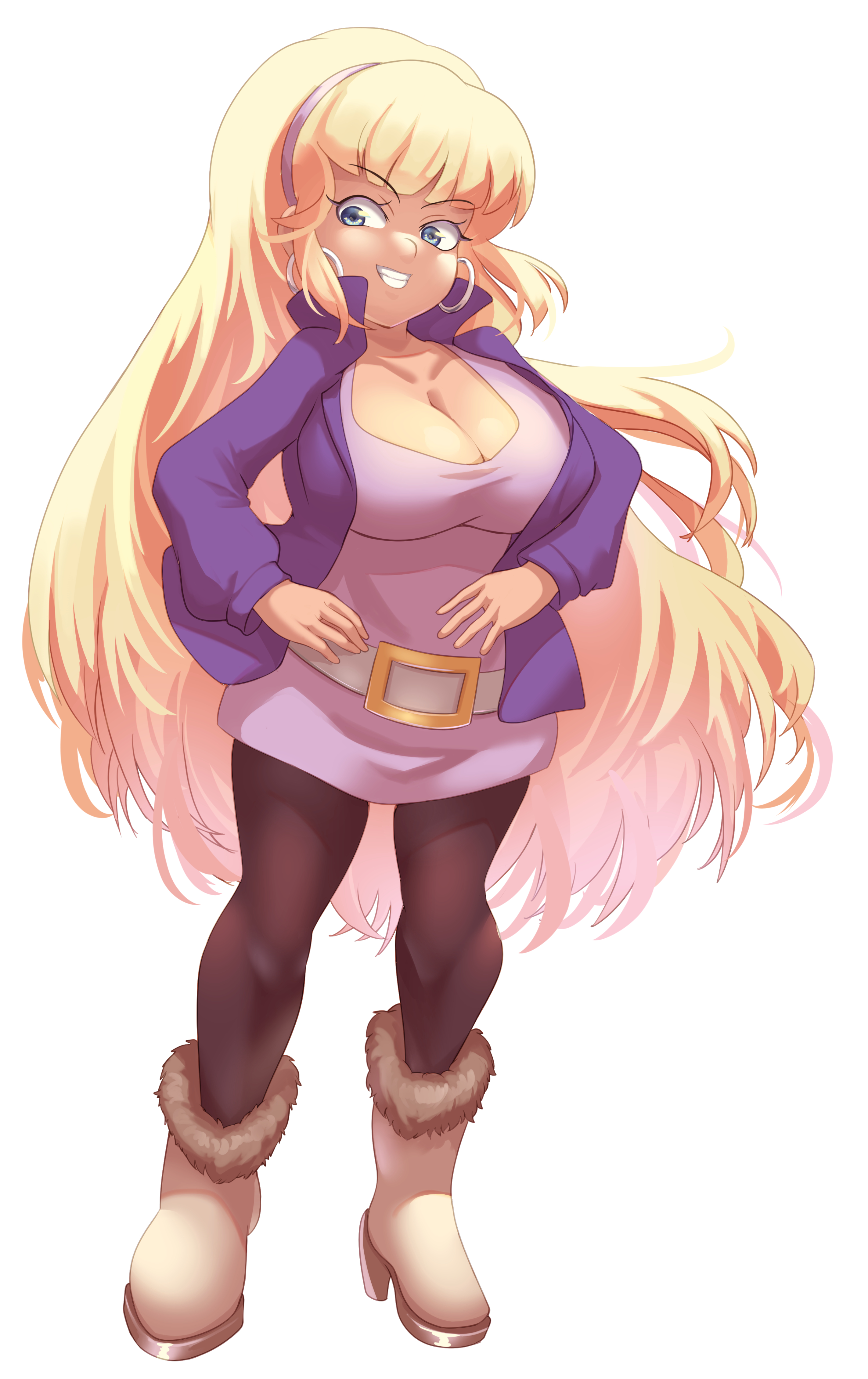 大胸部｜看着观众｜重力下降