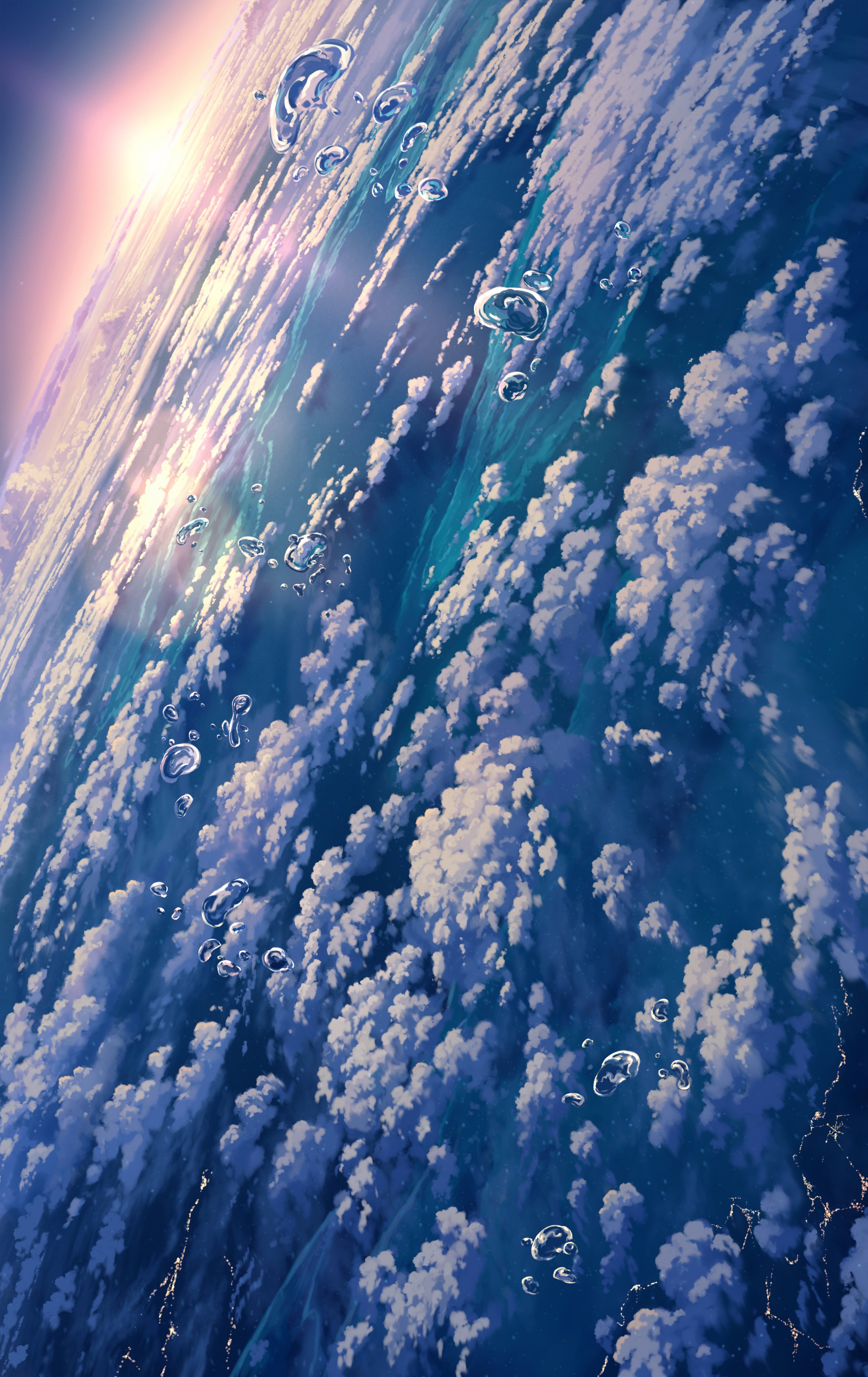 地平线｜纵向显示｜气泡