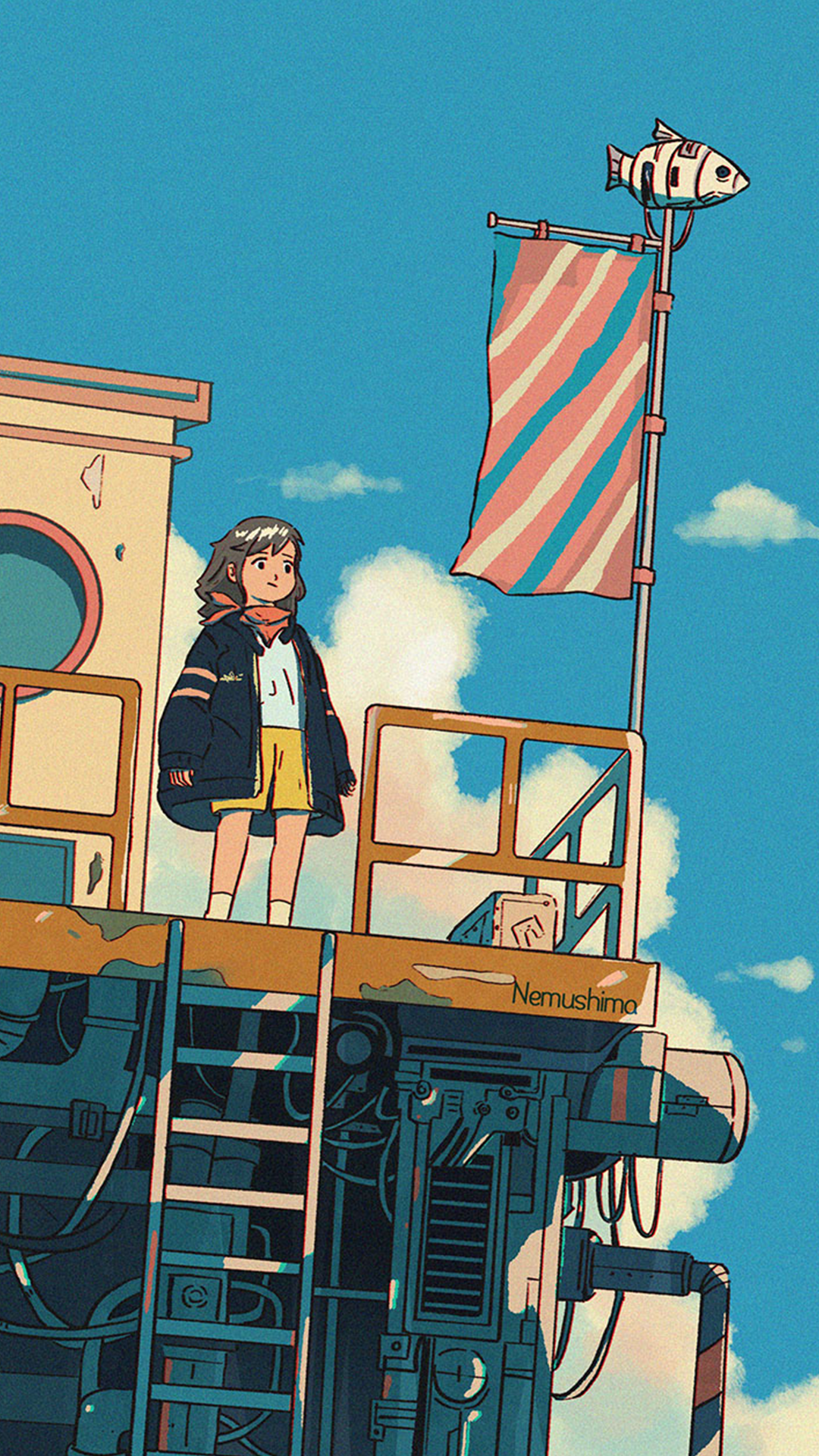 天空｜梯子｜旗帜