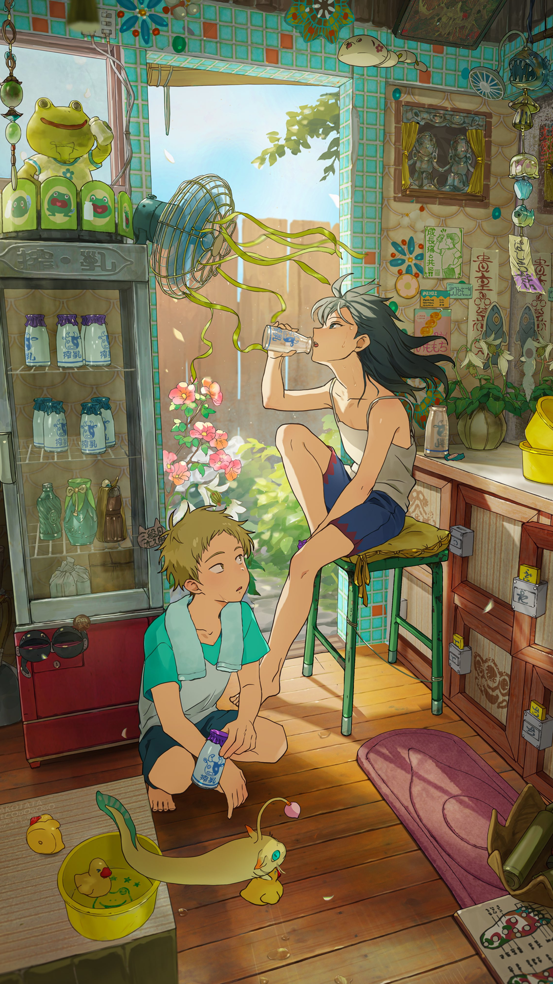 牛奶｜喝｜坐着