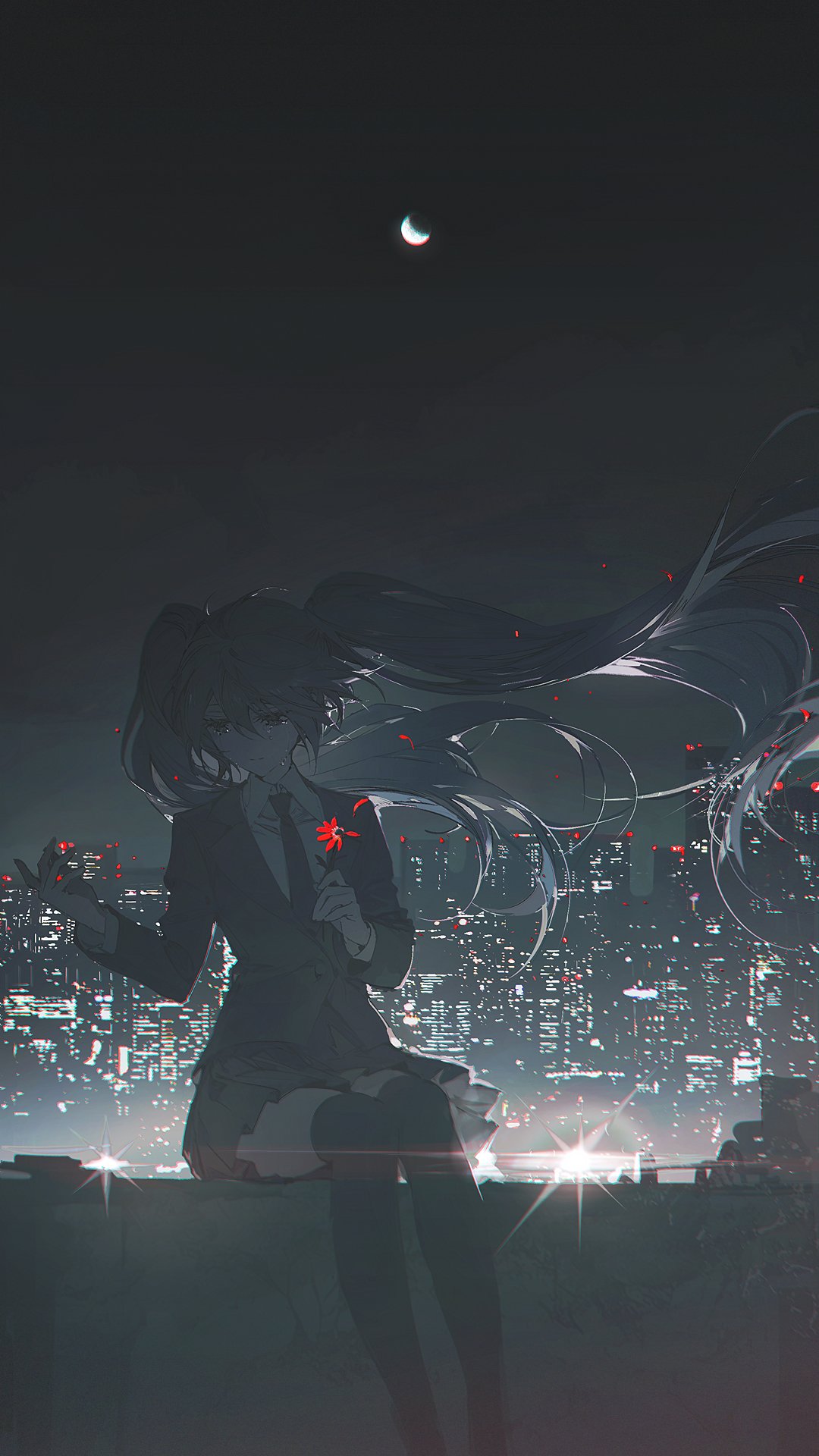 夜晚｜坐着｜城市