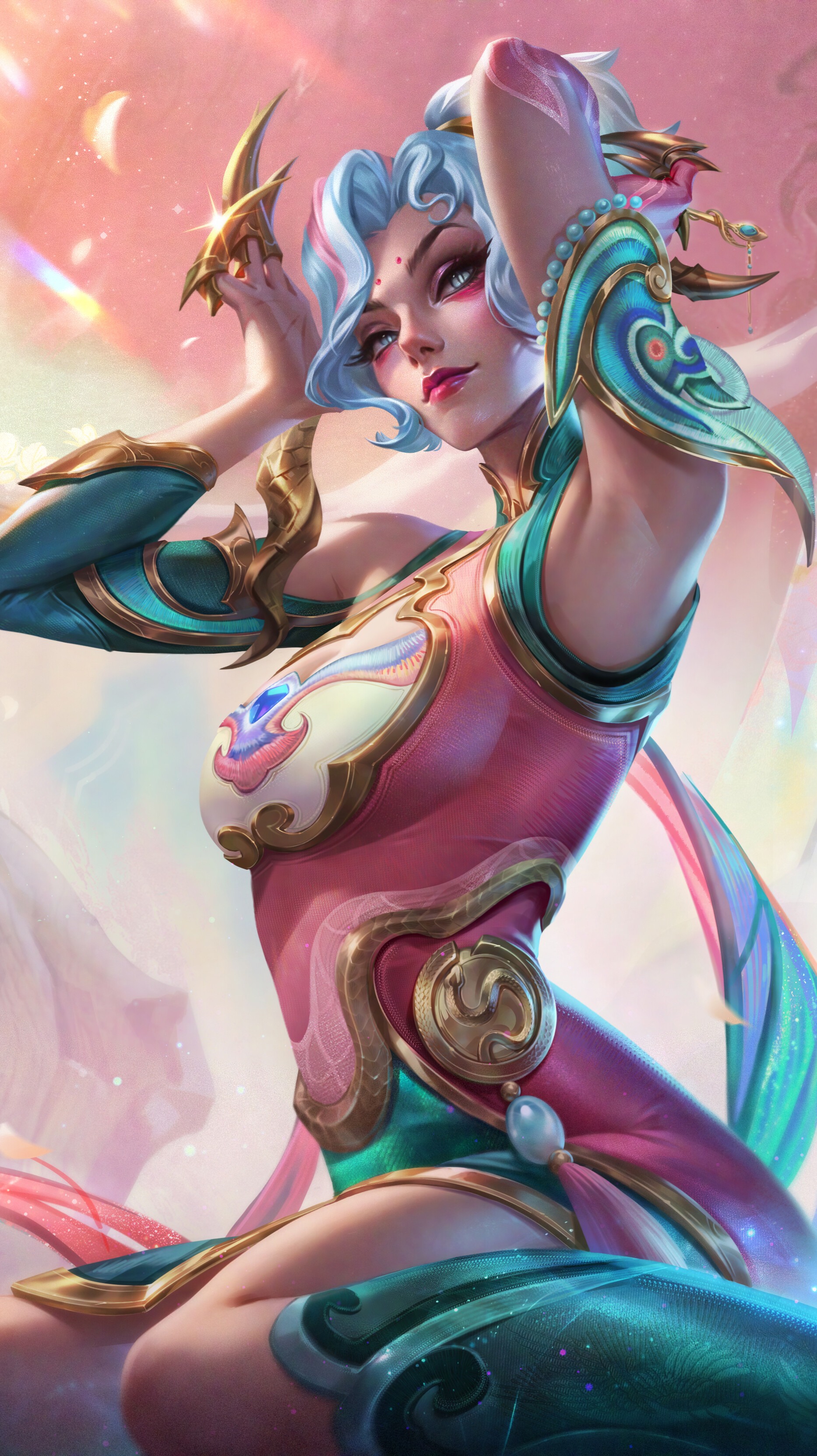 粉红色的衣服｜绘画｜芒七