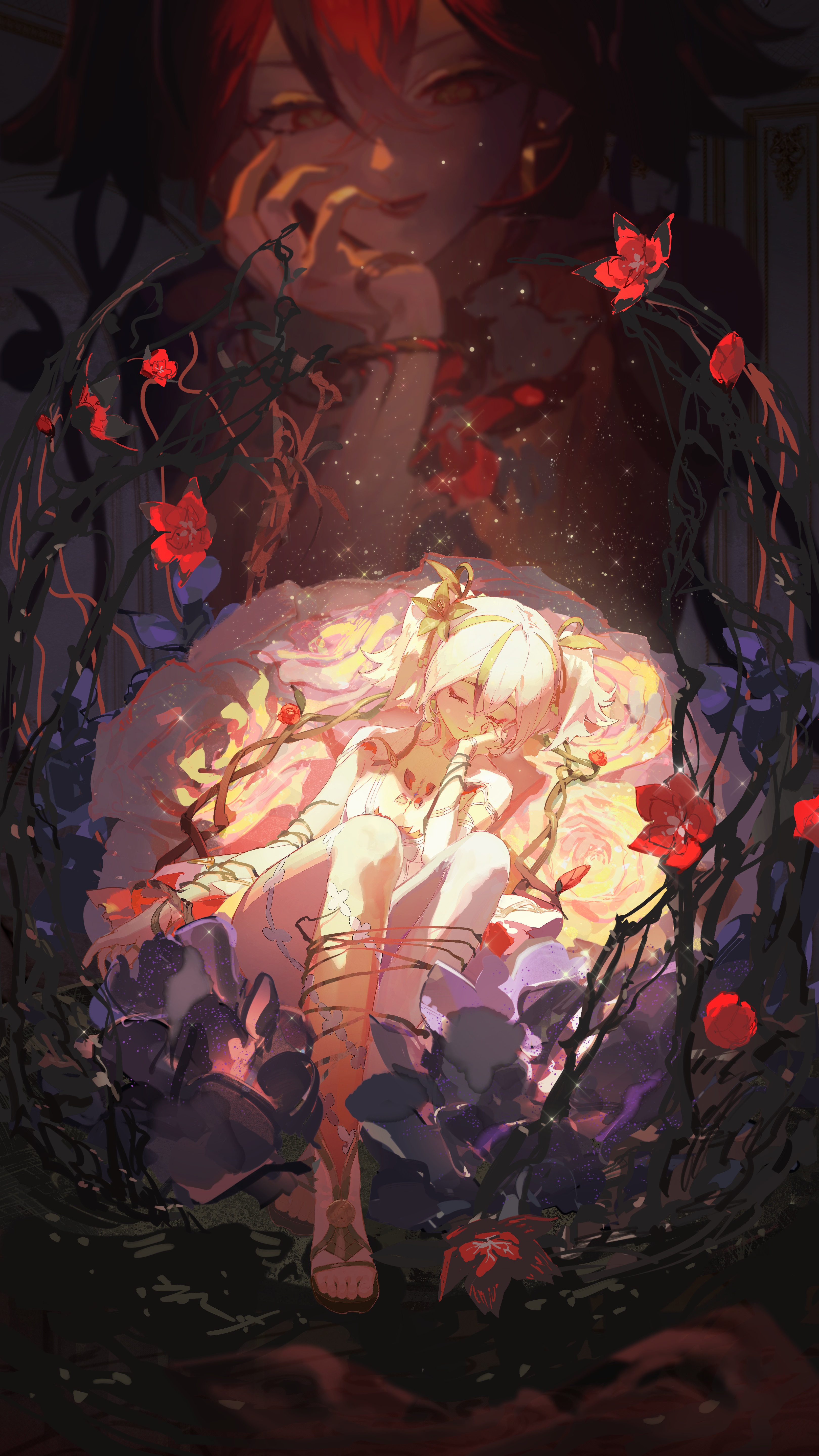 山茶花呼啸波涛｜粉丝艺术｜呼啸的波浪