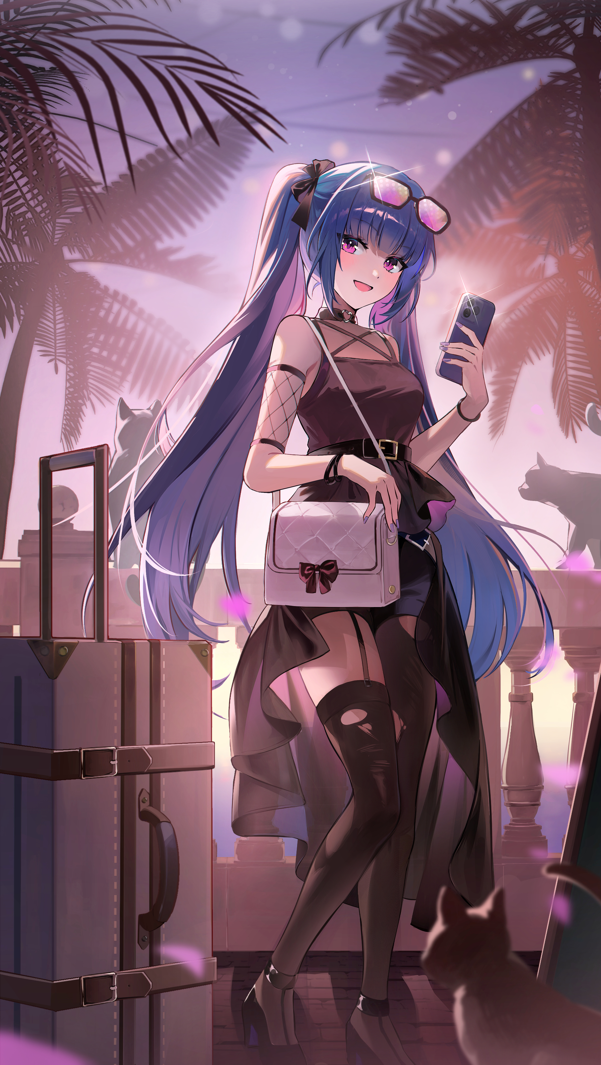 长头发｜动漫女孩｜纵向显示