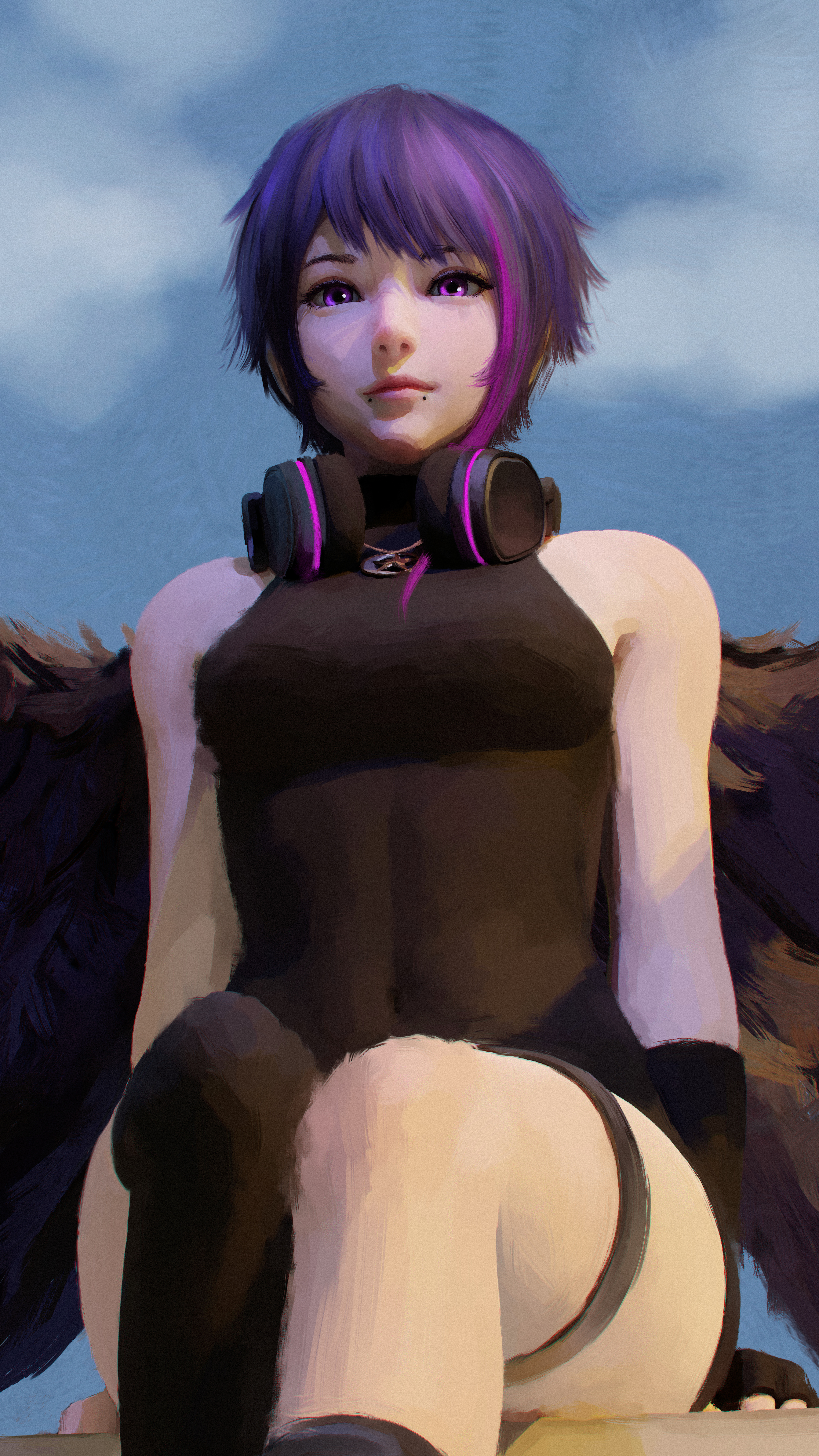 坐着｜马尔菲耶｜动漫女孩