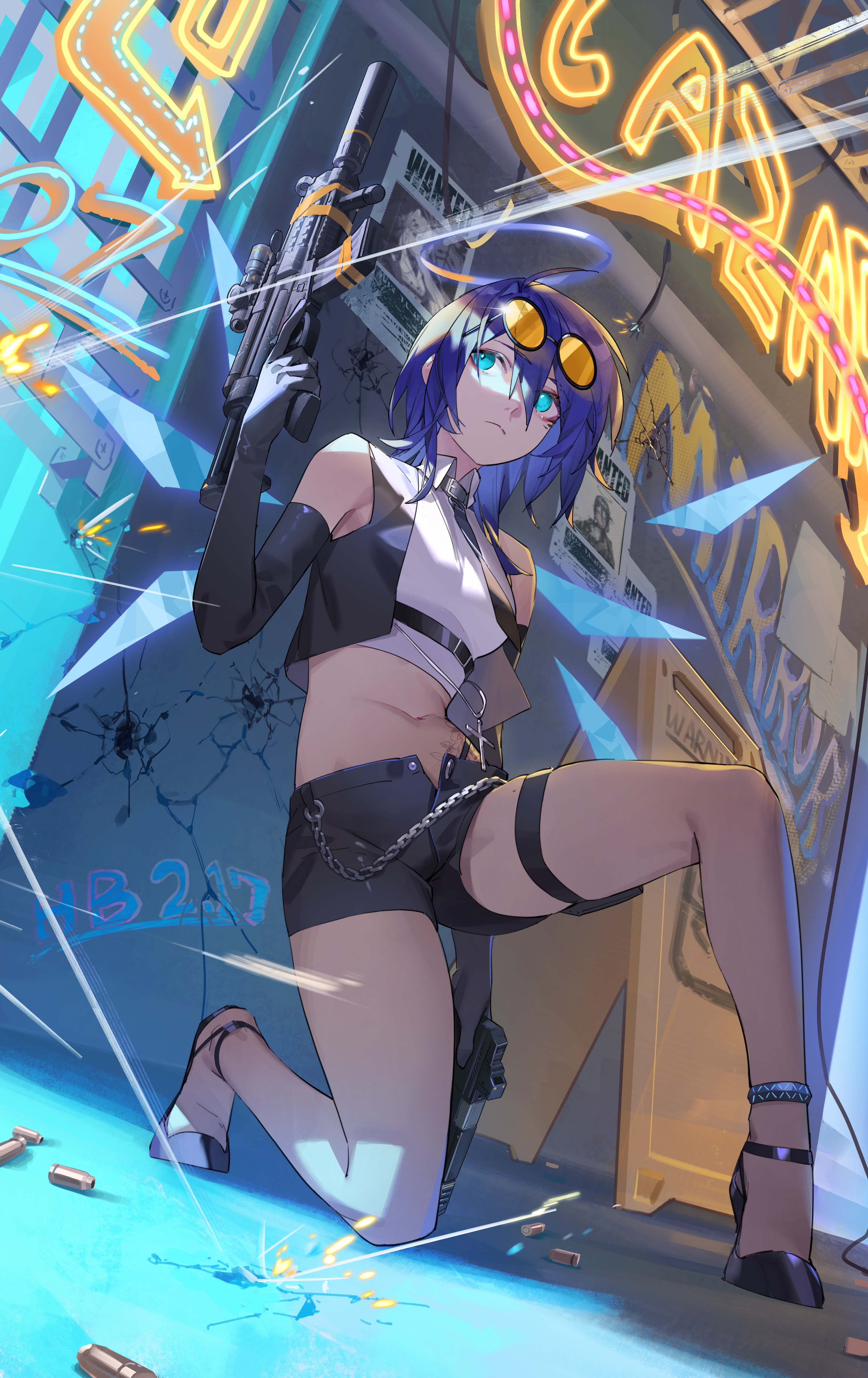 动漫女孩｜弯曲的腿｜动漫