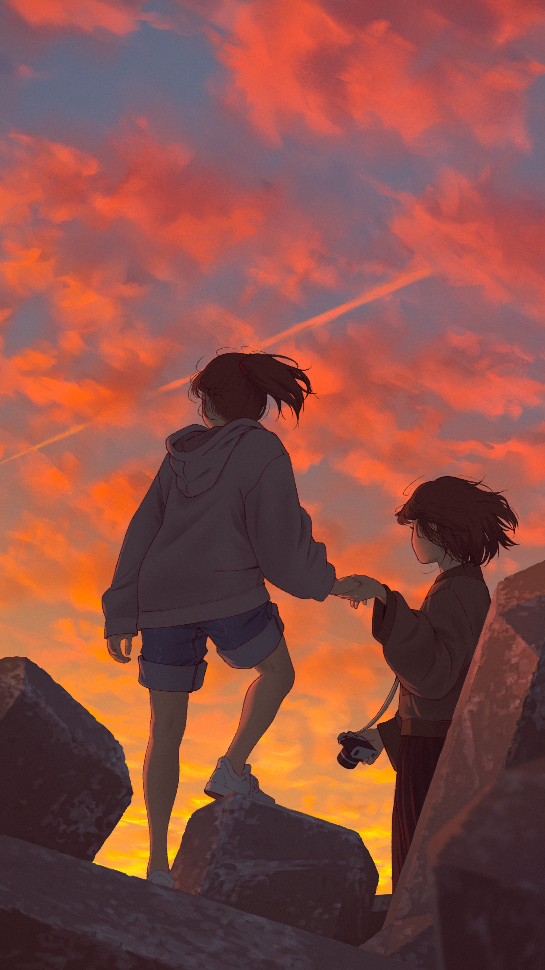 没有袜子｜动漫女孩｜动漫