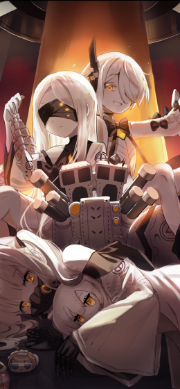 动漫女孩｜白头发｜蓝色档案