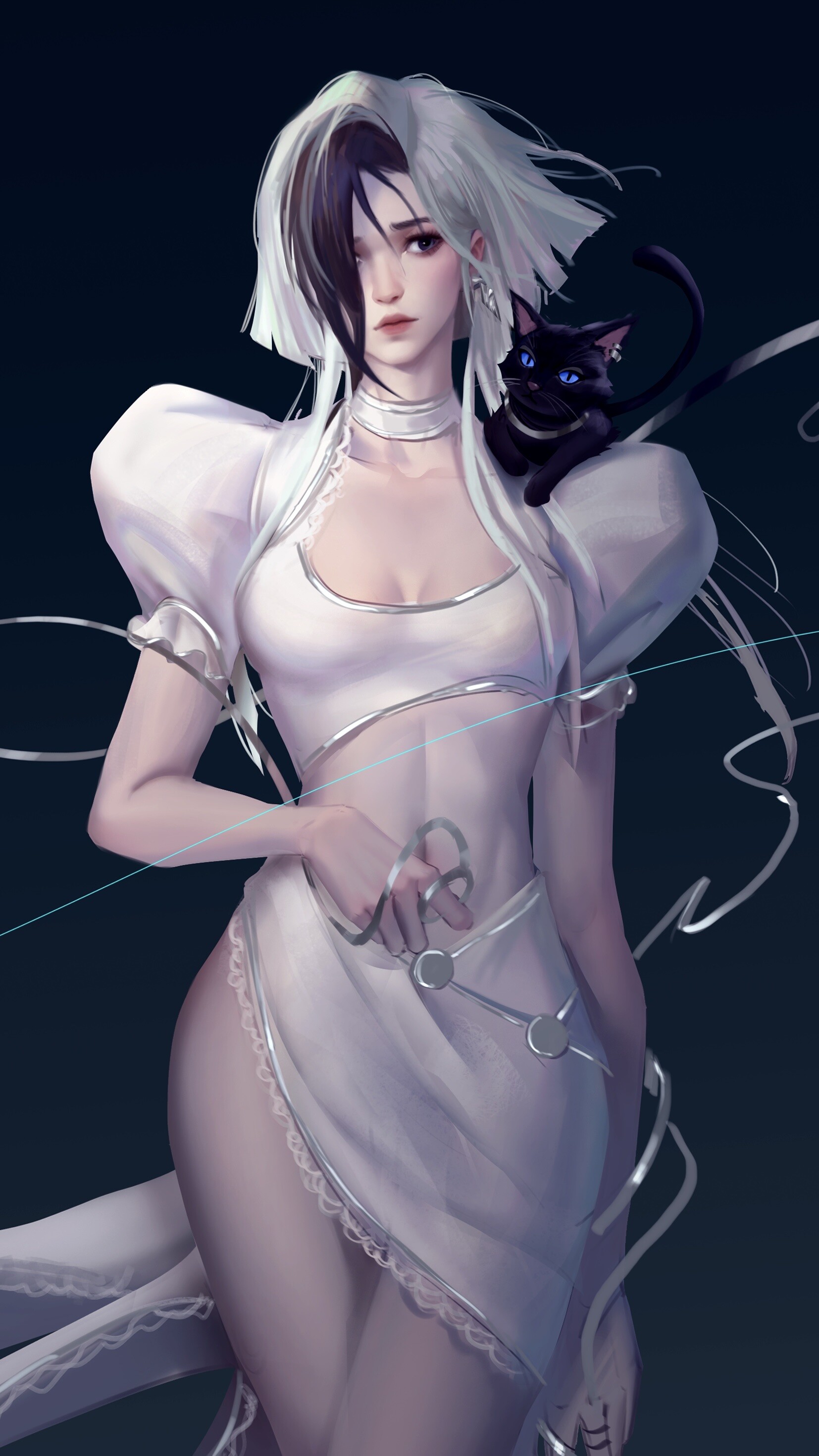 白色衣服｜还｜绘画