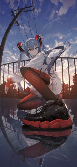 动漫女孩｜初音未来｜红鞋