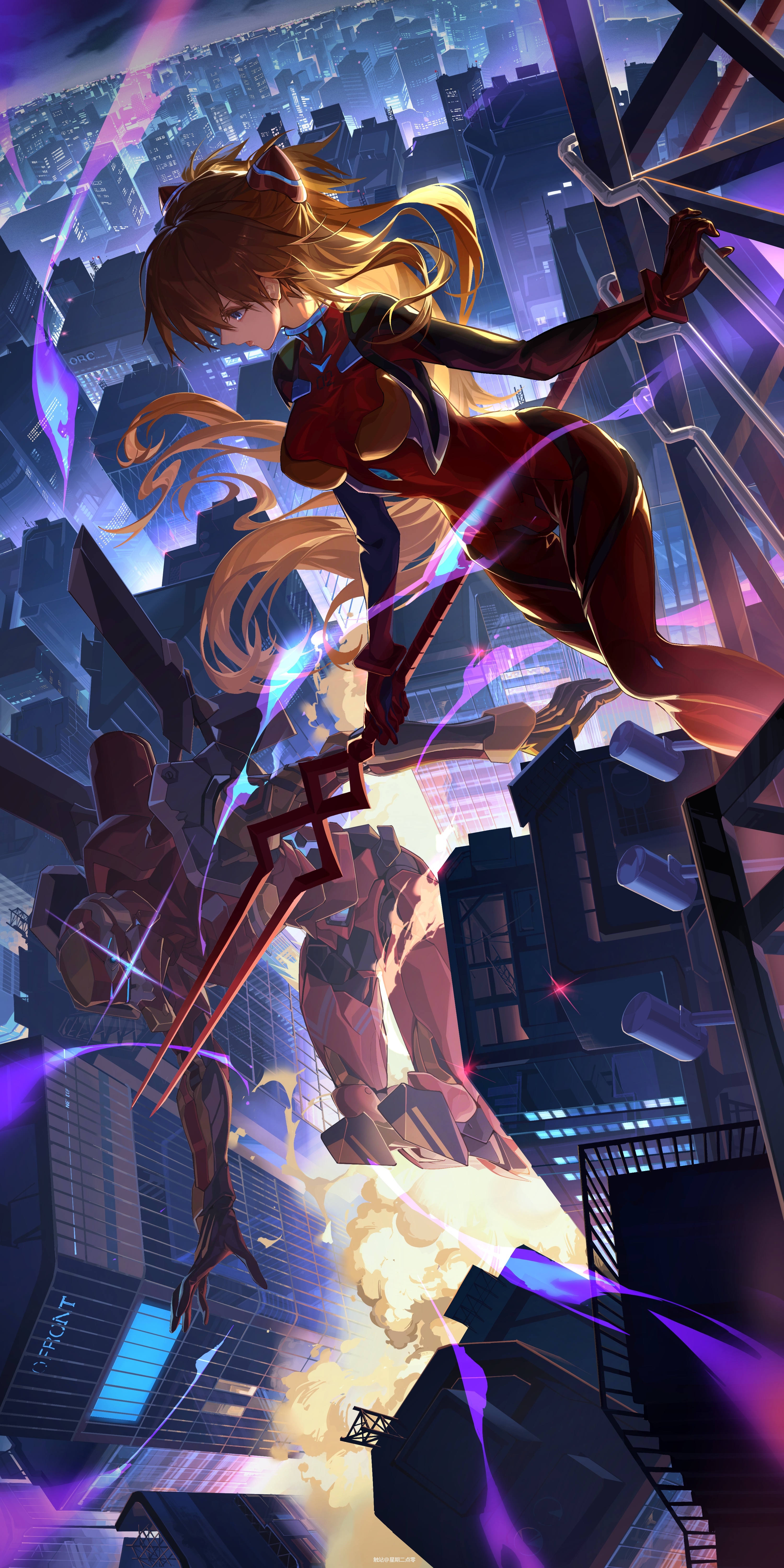 明日香·兰利·昴流｜城市｜动漫女孩