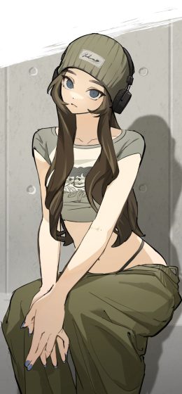 草图｜坐着｜动漫女孩