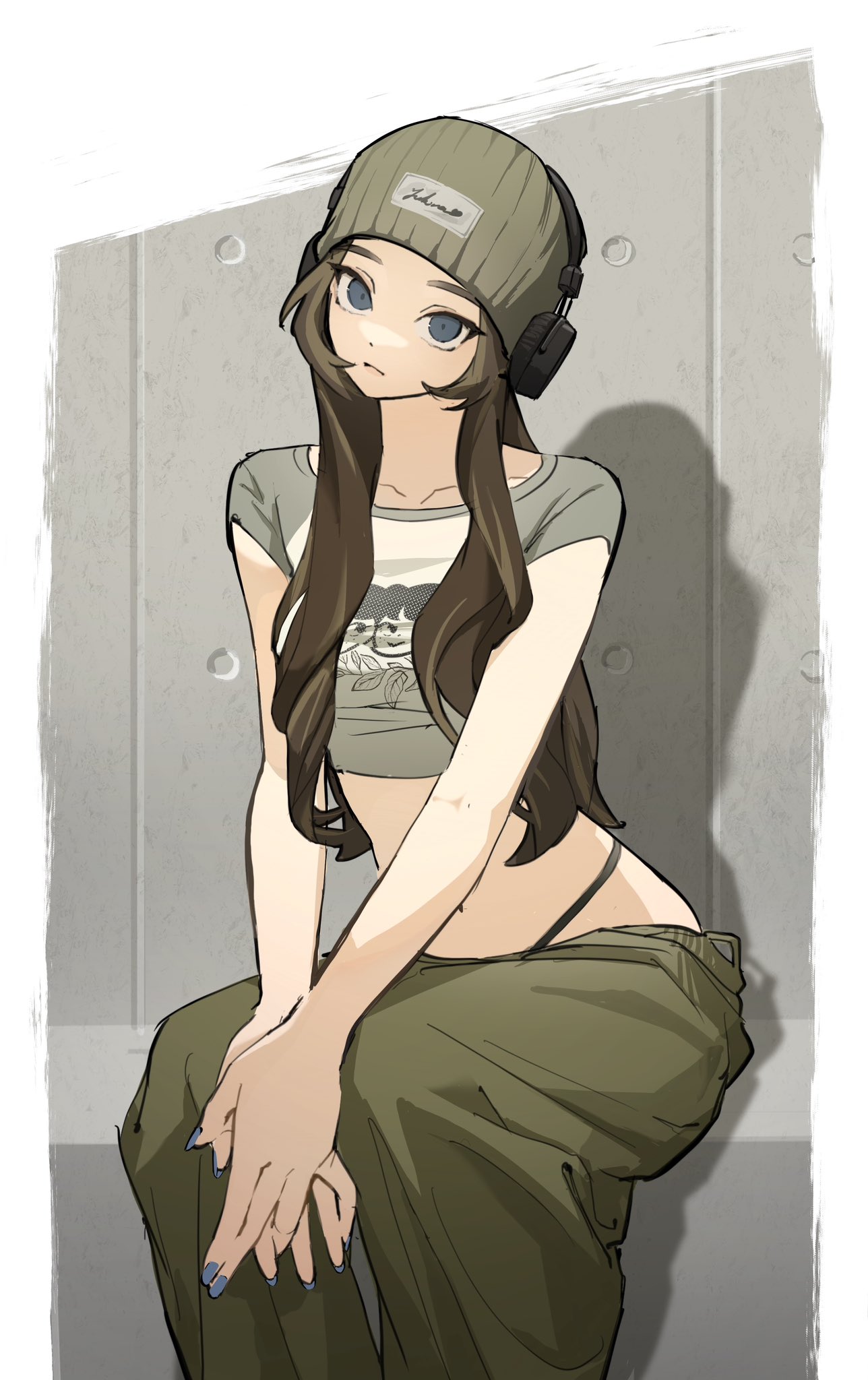 草图｜坐着｜动漫女孩