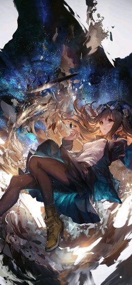 长头发｜动漫女孩｜纵向显示