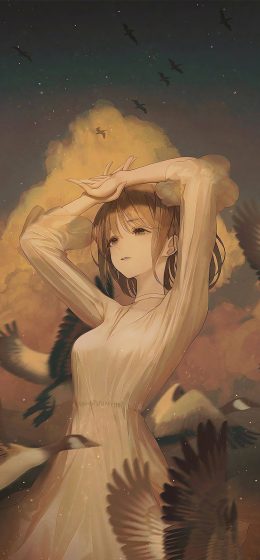 动漫女孩｜鹅｜纵向显示