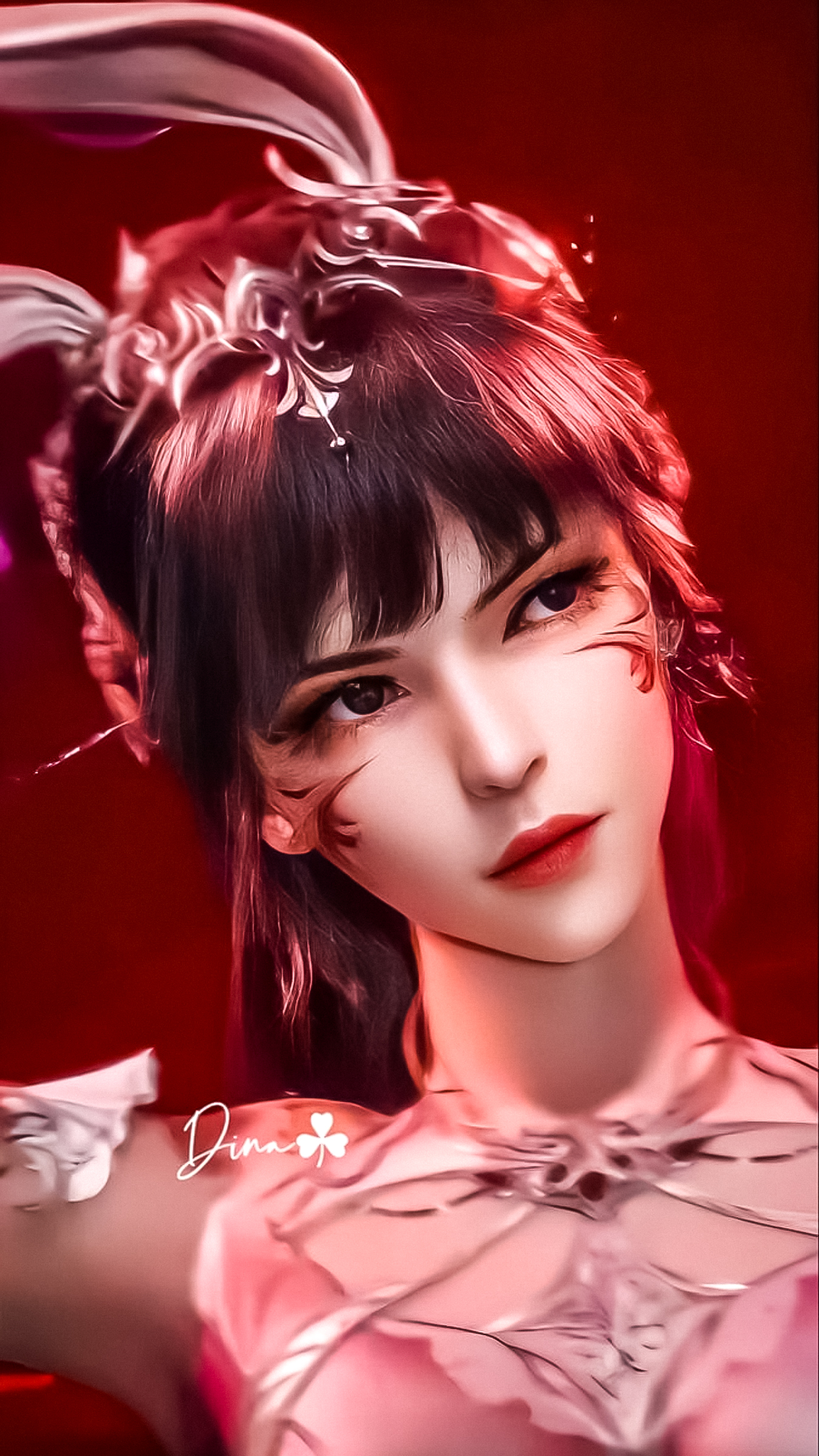 红色的｜动漫女孩｜阿修罗