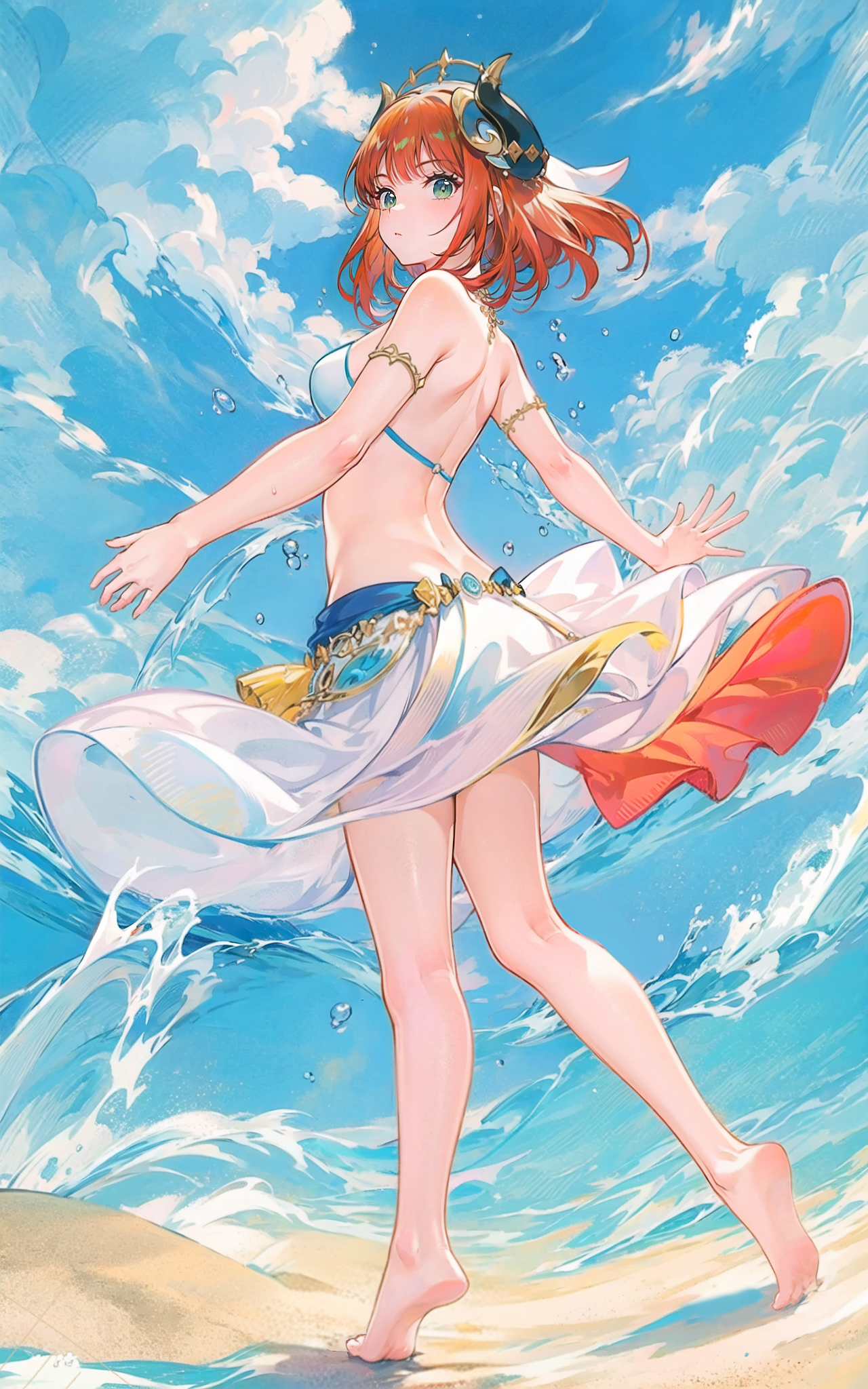 动漫女孩｜pixiv｜纵向显示