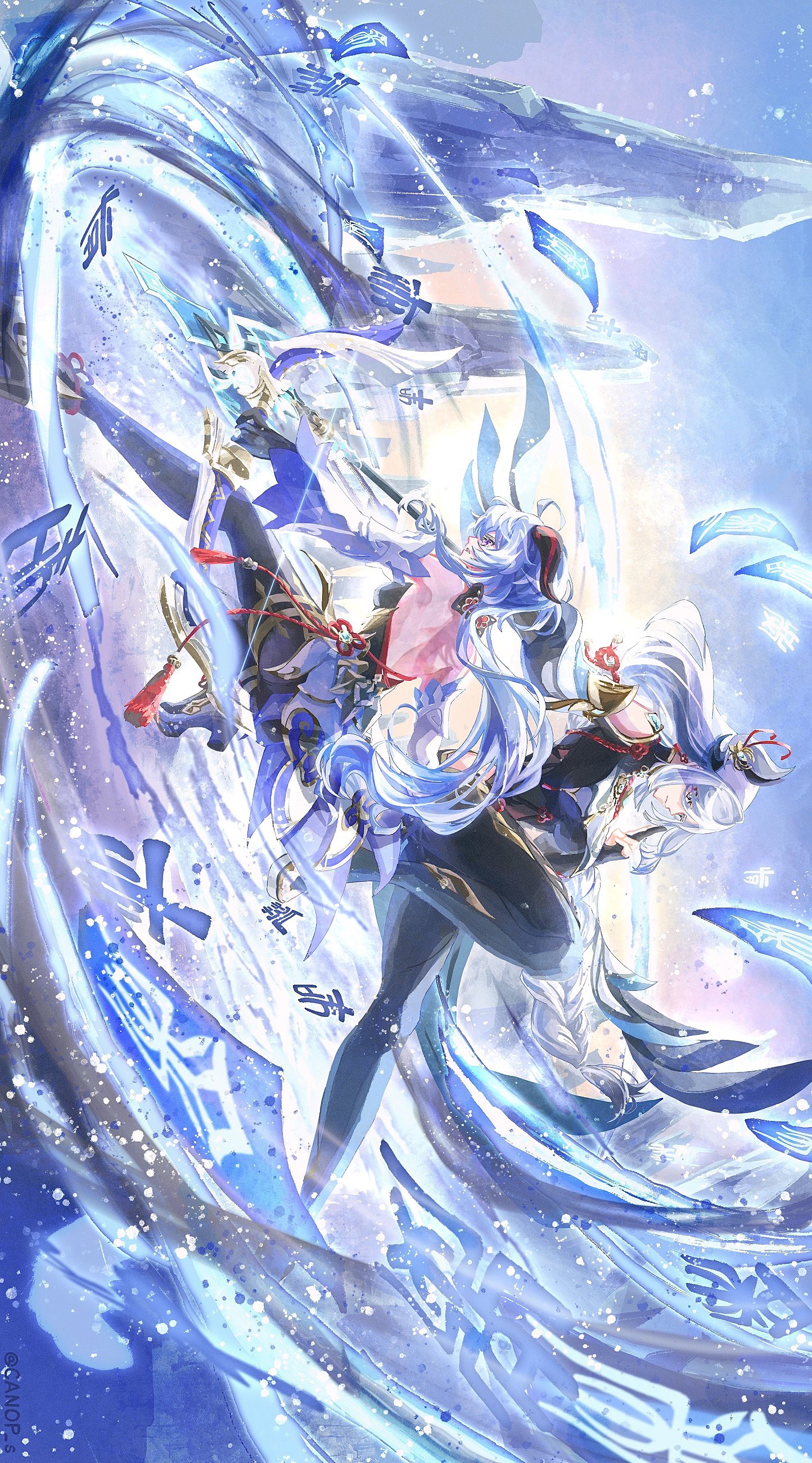 神河原神冲击｜原神冲击｜两个女人