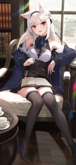 坐着｜纵向显示｜动漫女孩